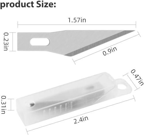 DIYSELF 1 Pcs Exacto Knife with 11 Pcs SK5 High Carbon Steel Exacto Blades Kit, Precision Knife Stencil Knife, Craft Hobby Knife, Art knife and 1pcs Steel 15cm Ruler for Fondant, Scrapbooking (Green)