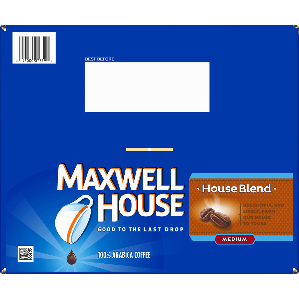 Maxwell House Coffee, 100% Arabica, Medium, House Blend, K-Cup Pods – 100 pods, 31 oz