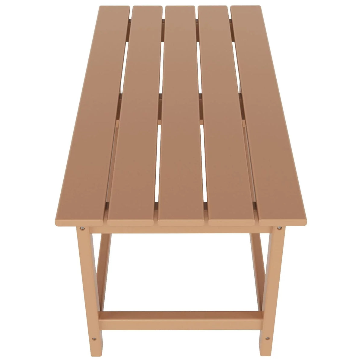 Polytrends Laguna All Weather Poly Outdoor Coffee Table – Rectangle Teak