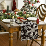 Artoid Mode Navy Blue Snowflakes Christmas Table Runner, Seasonal Winter Holiday Kitchen Dining Table Decoration for Home Party Decor 13×72 Inch